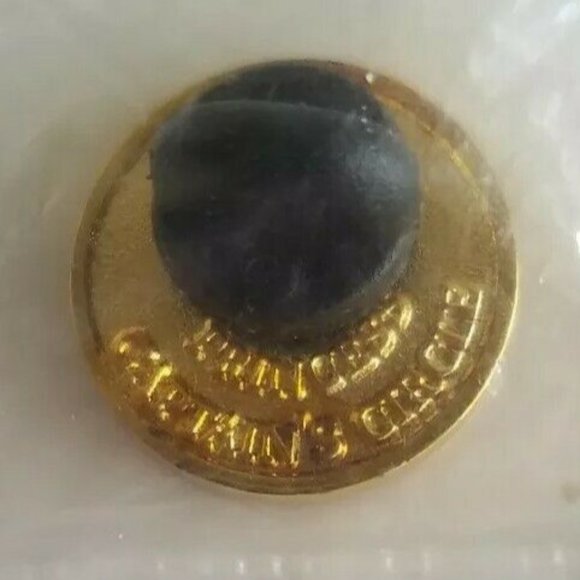 Princess Cruises Captain's Circle Gold tone lapel Pin Back NEW gold tone Ship - Picture 3 of 3